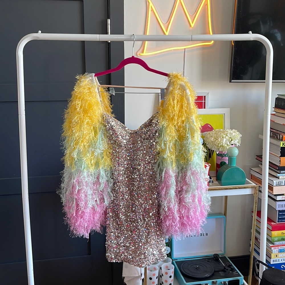 ASOS Multicolor Sequin Mini Dress